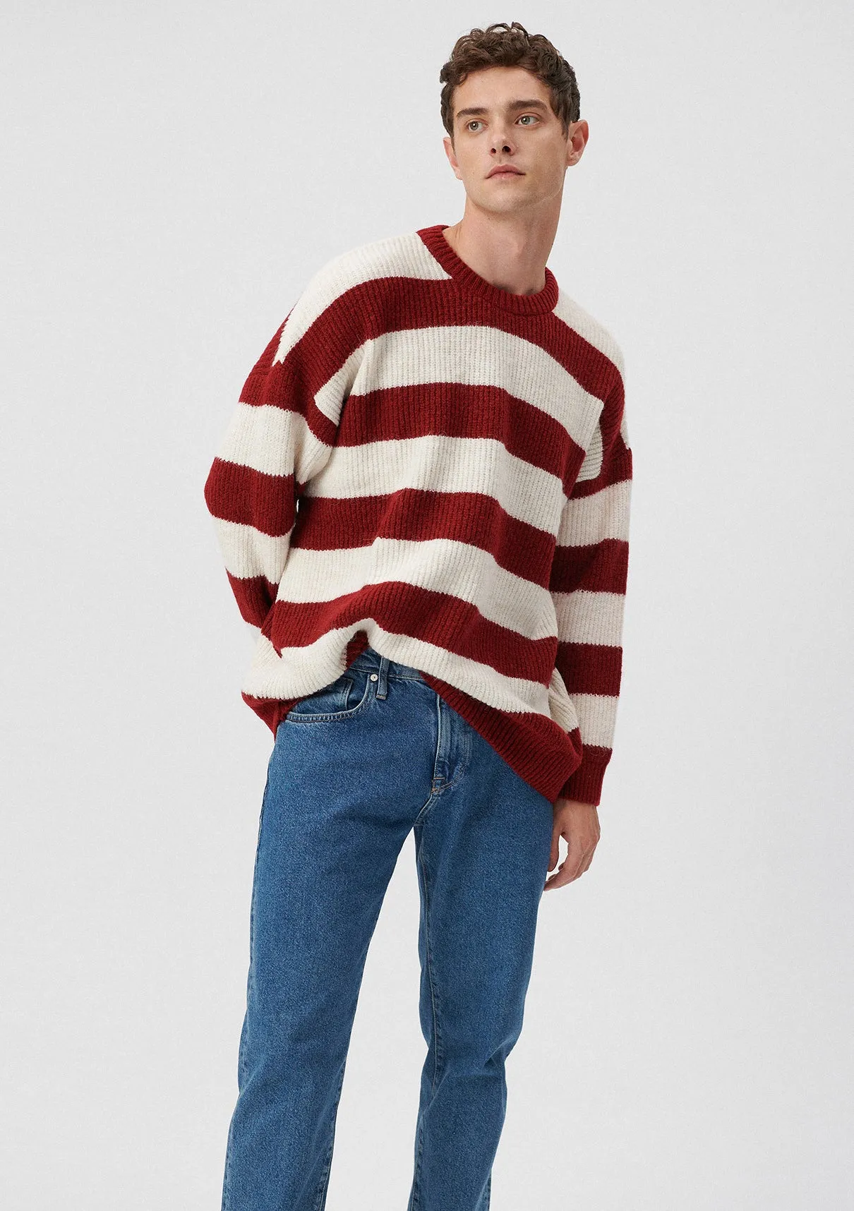 Striped Burgundy Sweater