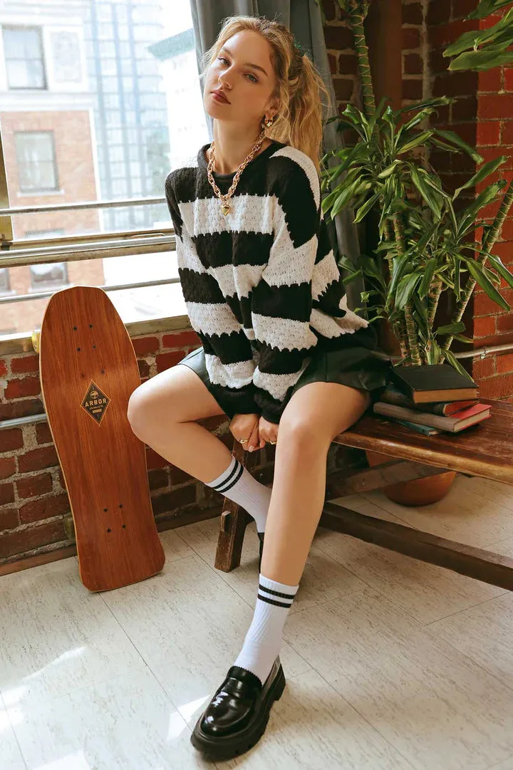 Striped Crew Sweater