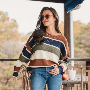 Striped Drop Shoulder Sweater