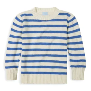 Striped Pullover -- Royal/Ivory Stripe