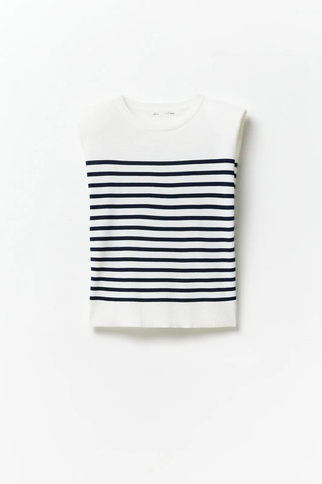 Stripes sleeveless top - White