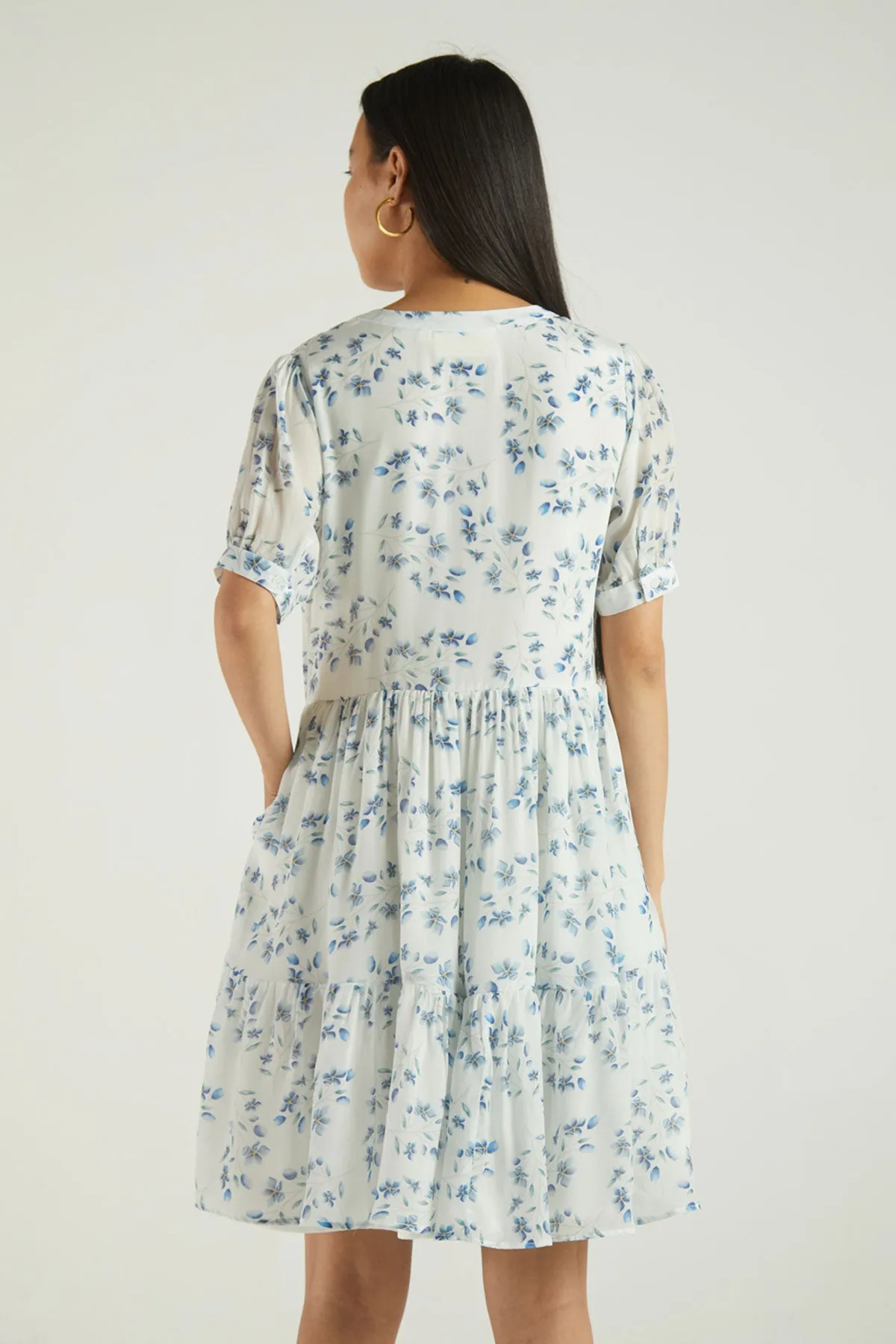 Summer Sunshine White Floral Dress