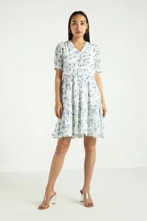 Summer Sunshine White Floral Dress