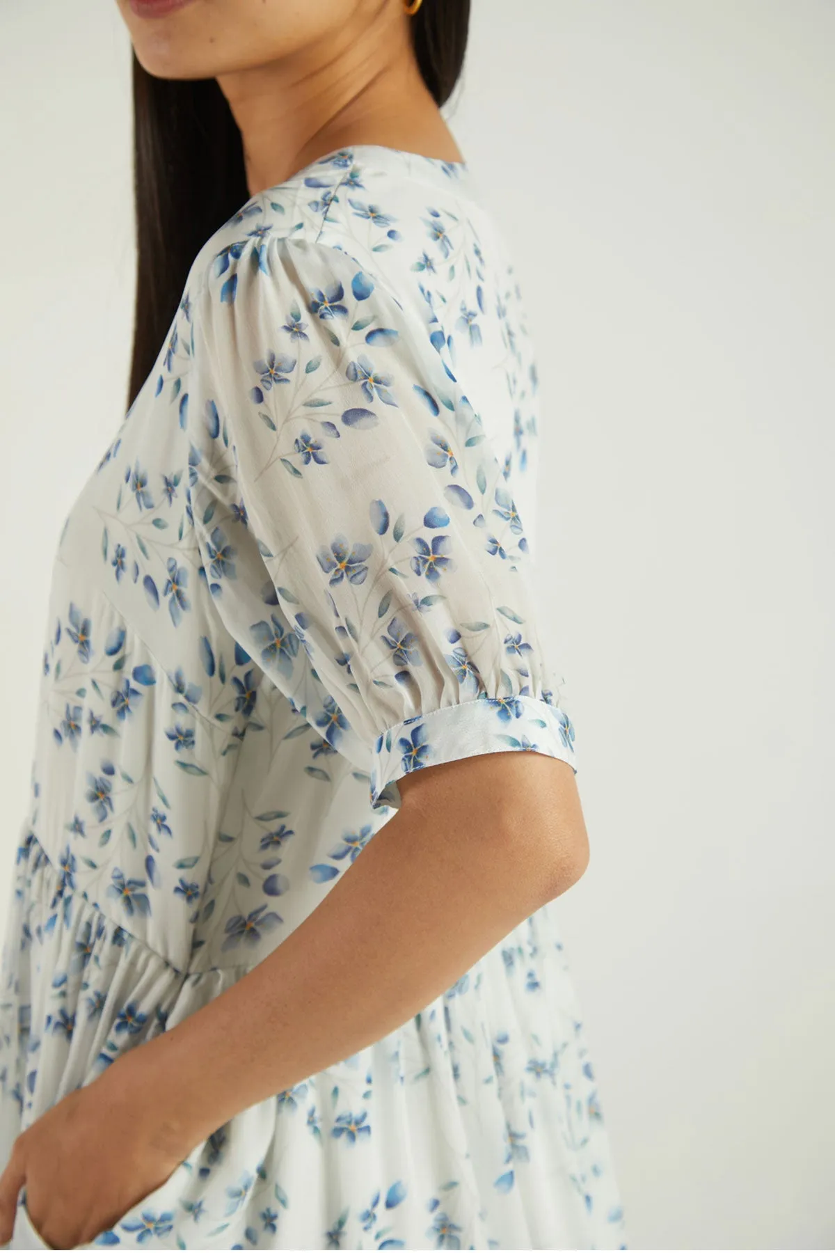Summer Sunshine White Floral Dress