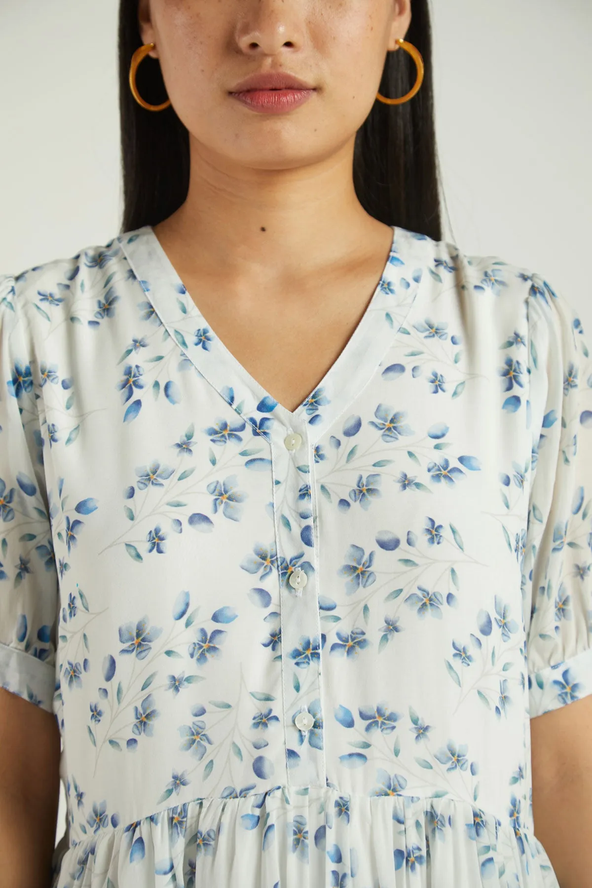 Summer Sunshine White Floral Dress
