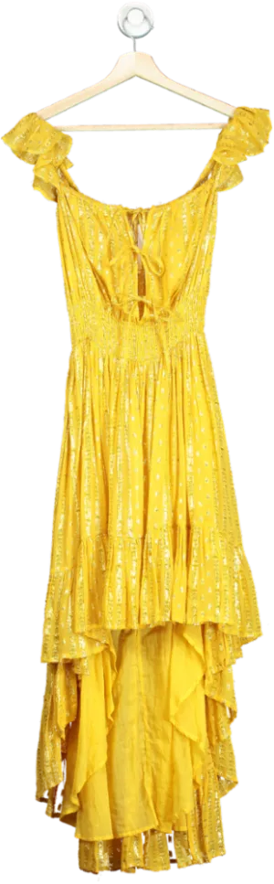 Sundress Yellow Sequin Maxi Dress UK XS/S