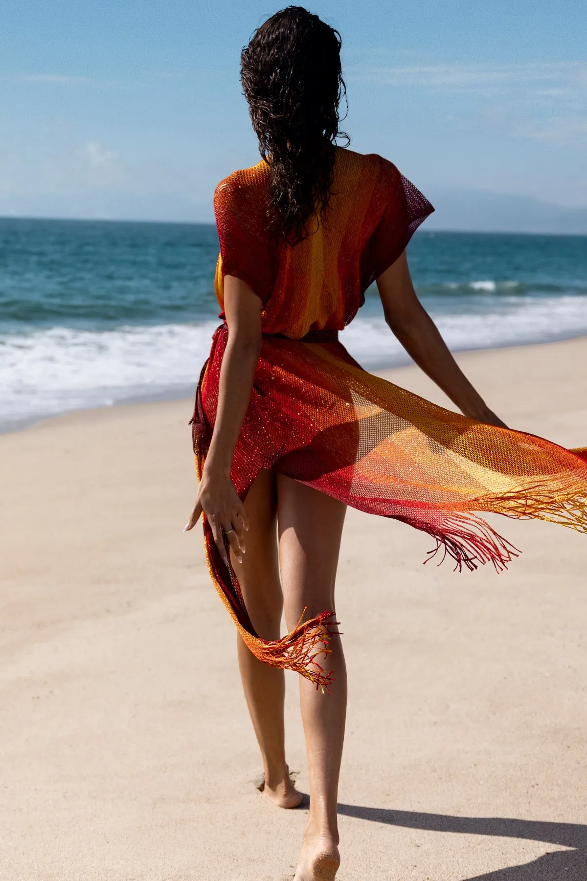 SUNSHINE ADDICT - Long Caftan • Sunset