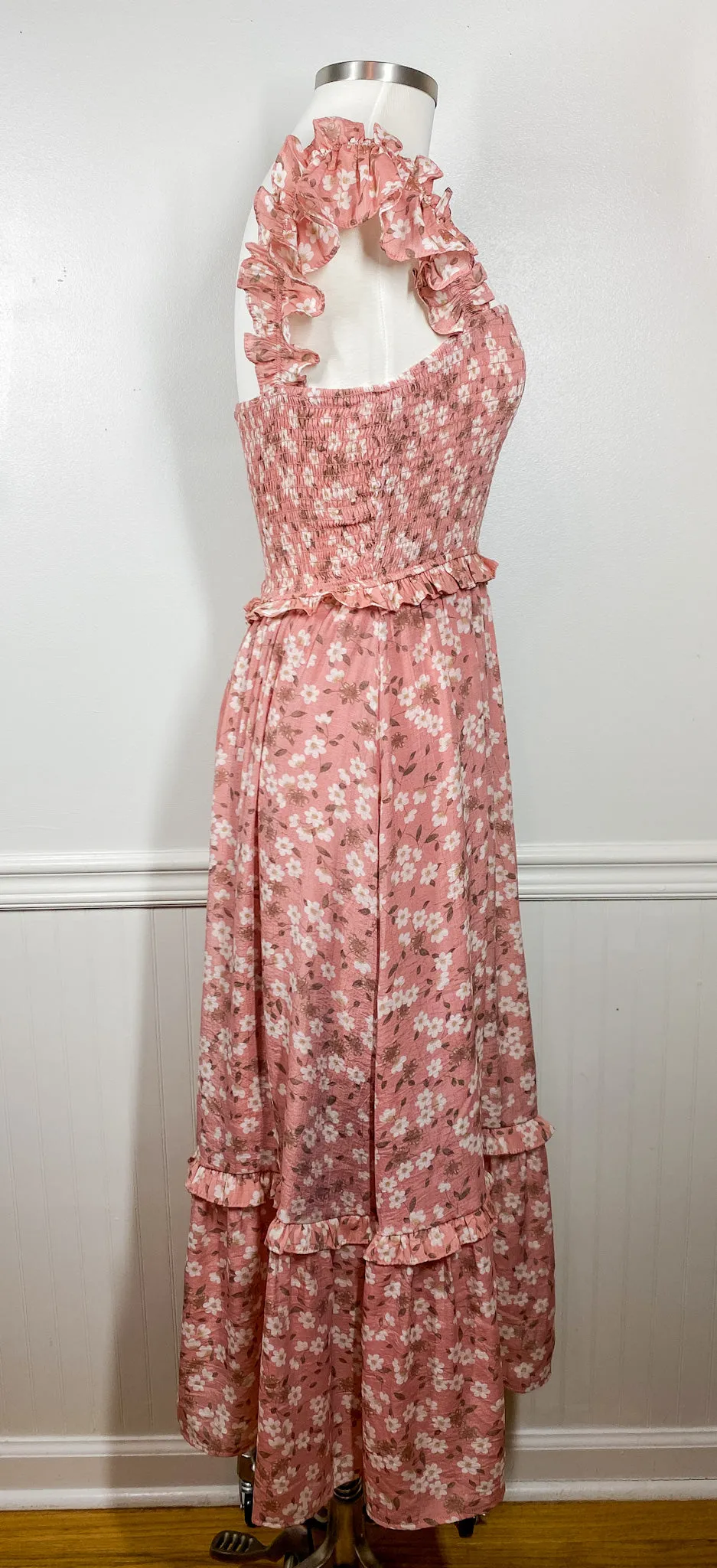 Sunshine And Happiness Smocked Floral Midi Dress