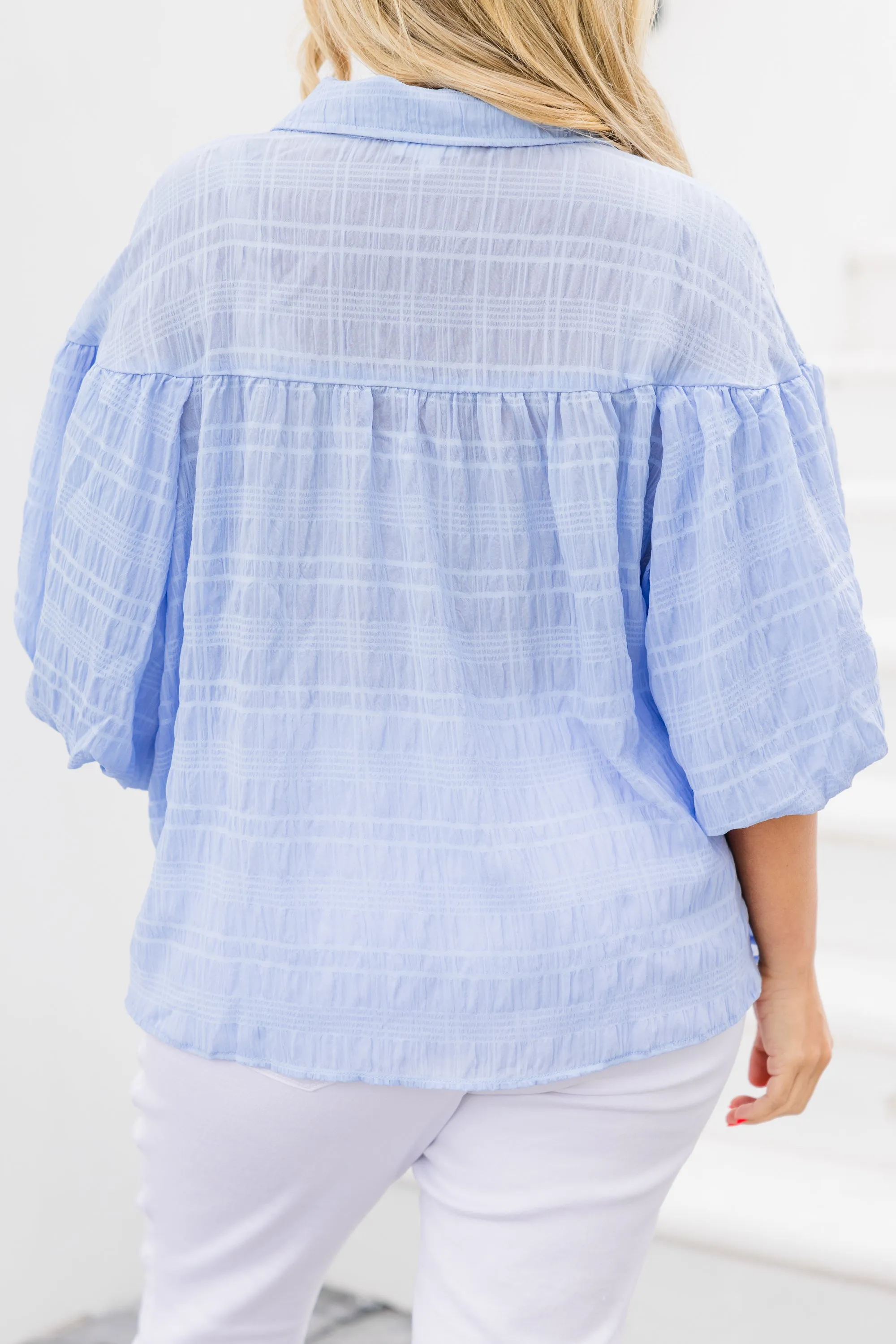 Sunshine Bliss Top, Light Blue