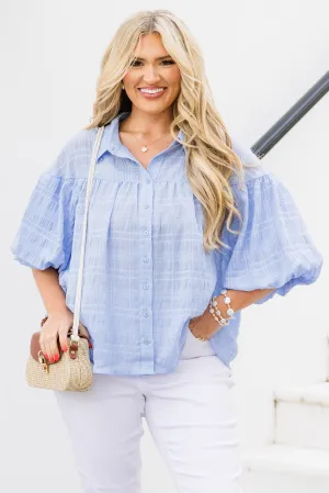 Sunshine Bliss Top, Light Blue