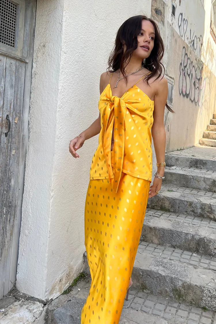 Sunshine Mason Tie Front Top