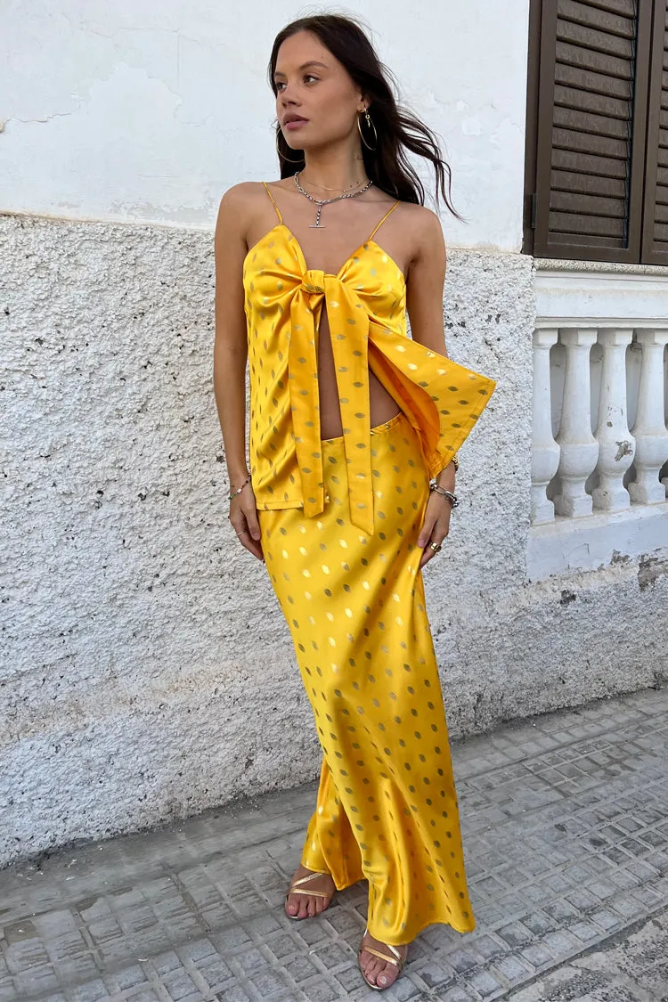 Sunshine Mason Tie Front Top