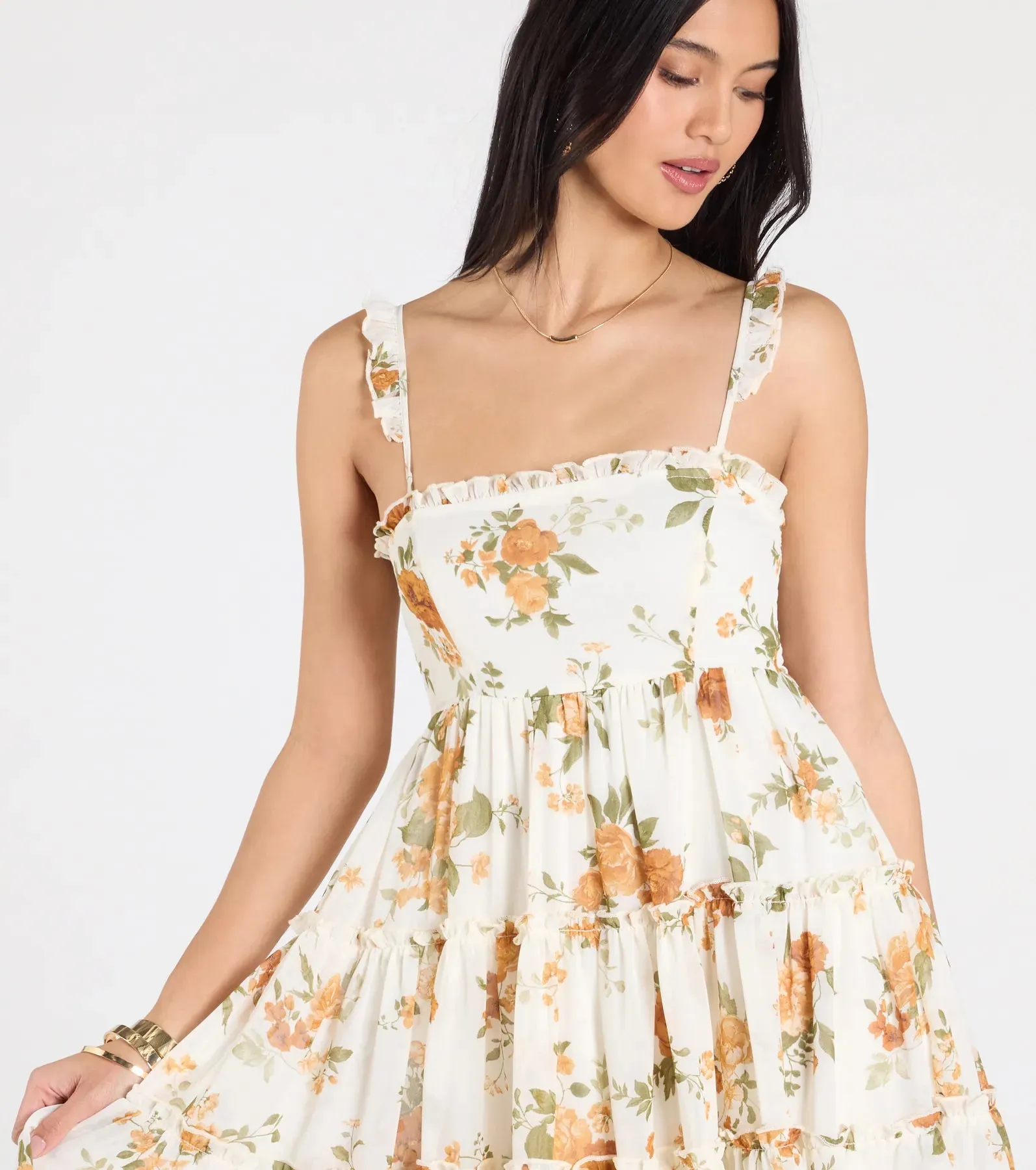 Sunshine Romance Floral Babydoll Dress
