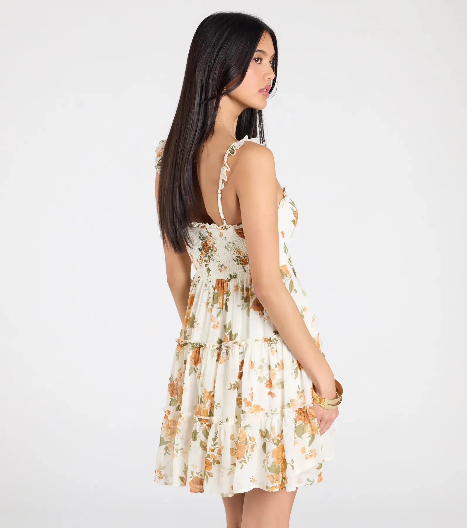 Sunshine Romance Floral Babydoll Dress