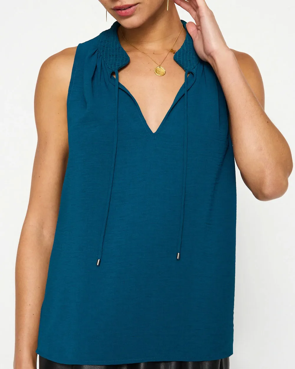 Teal Sleeveless Doha Top