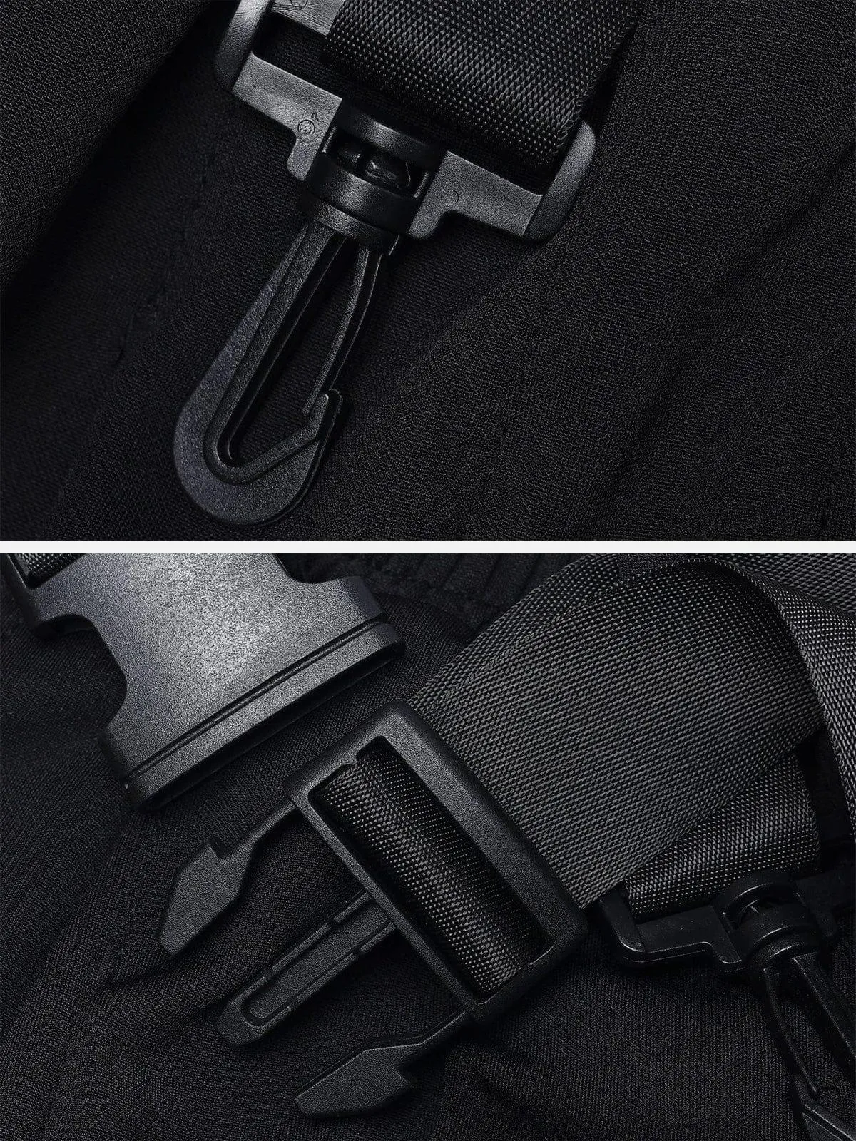 Techwear Personality Belt High Waist Pleated Skirt