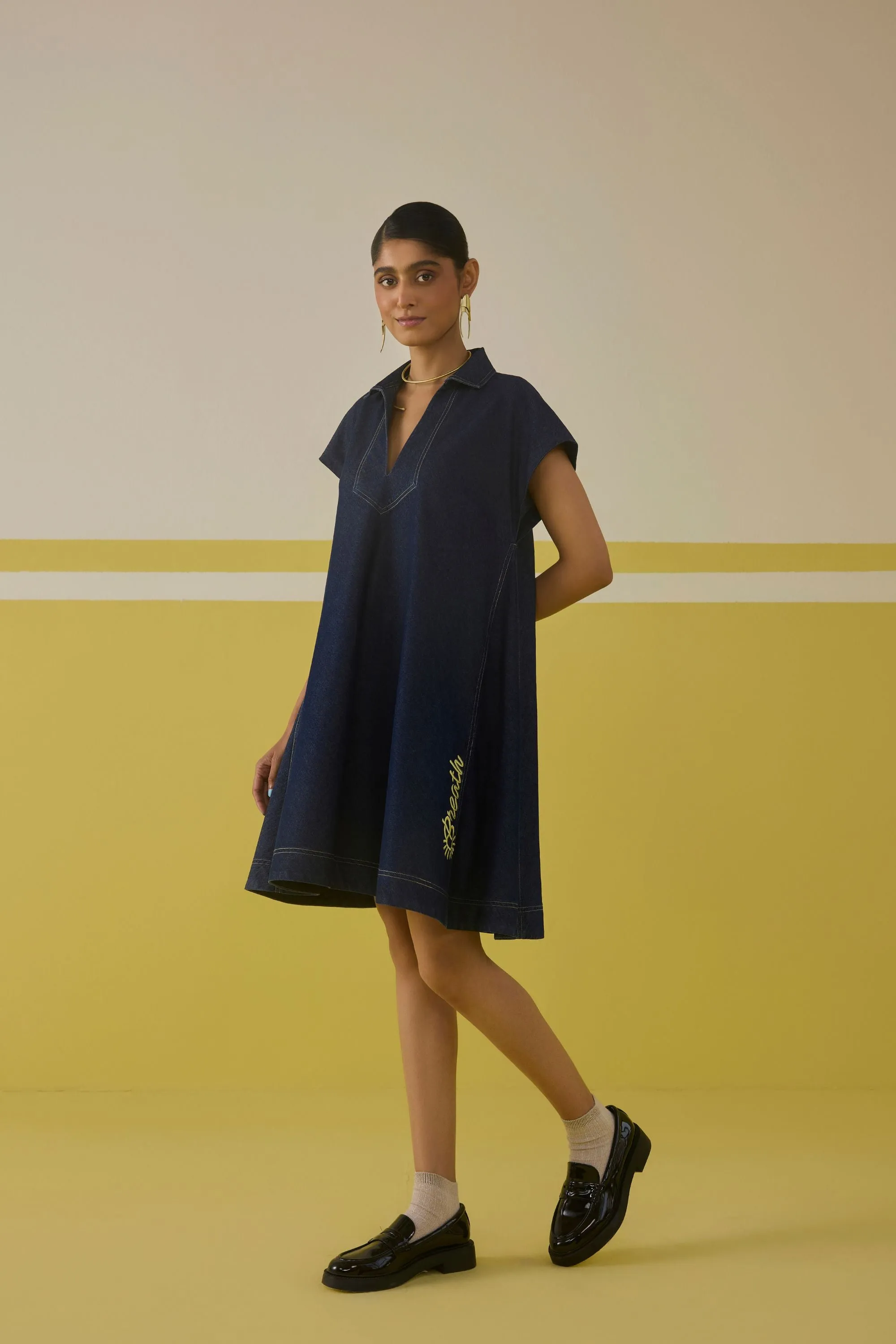 The Daisy Cotton Denim Dress