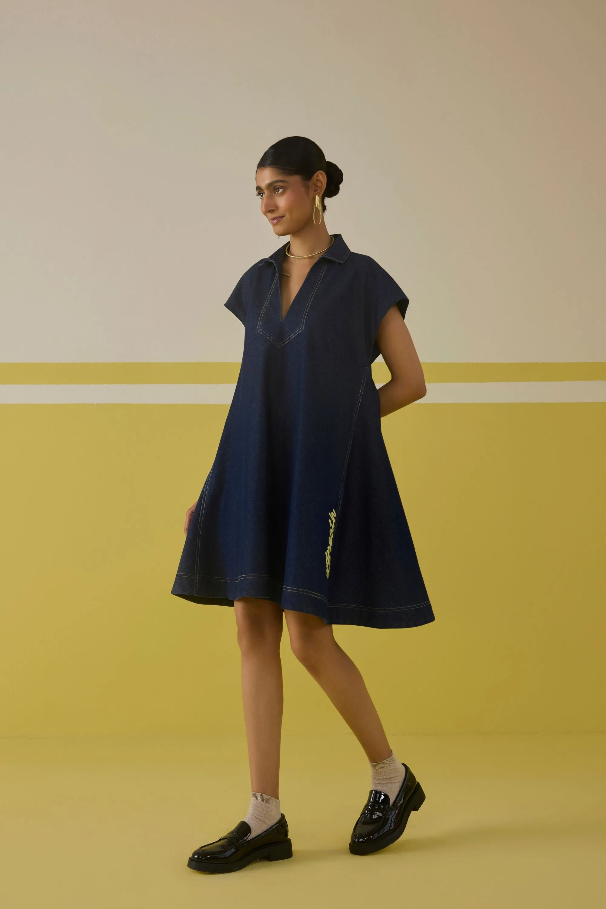 The Daisy Cotton Denim Dress