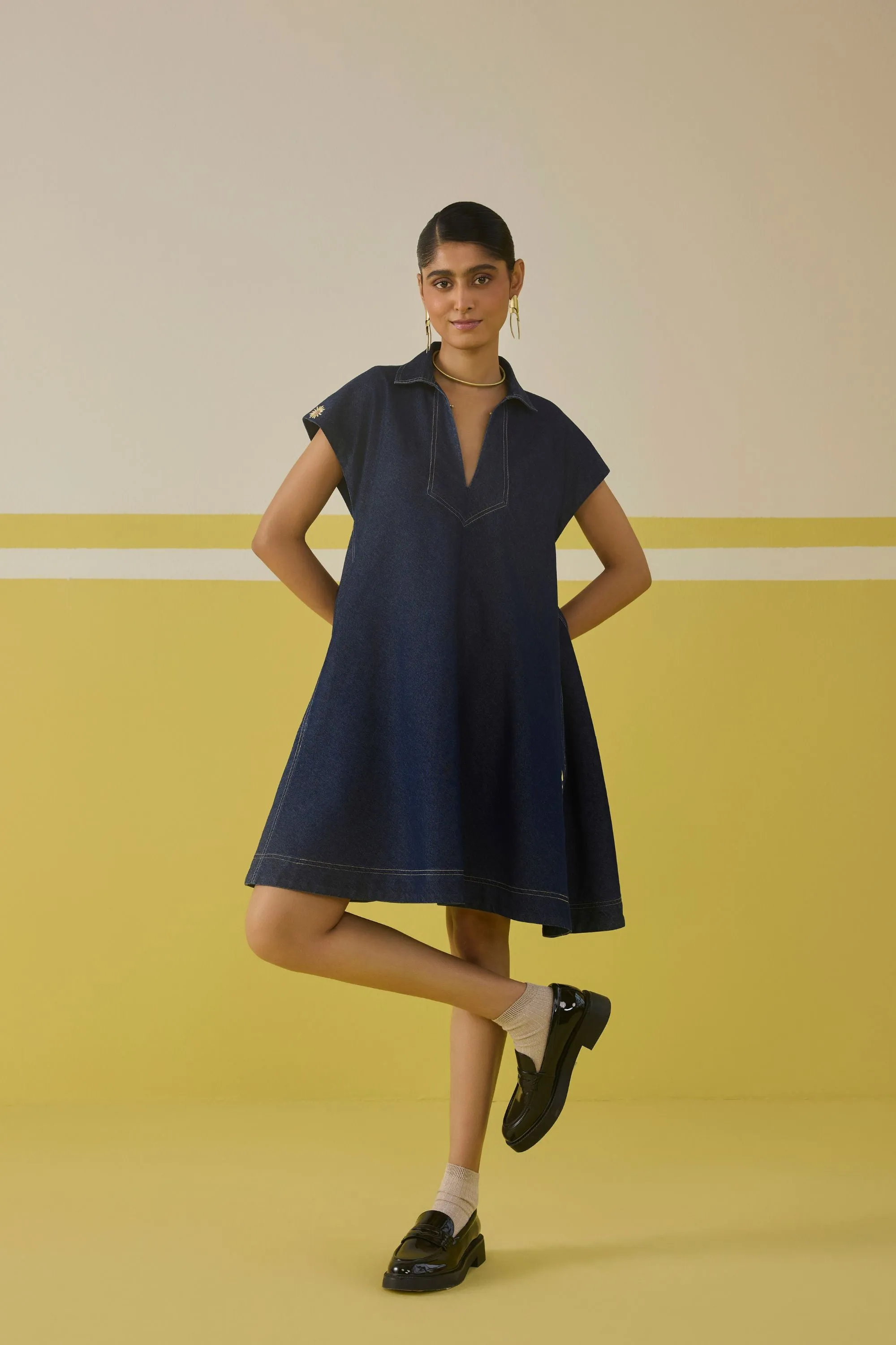 The Daisy Cotton Denim Dress