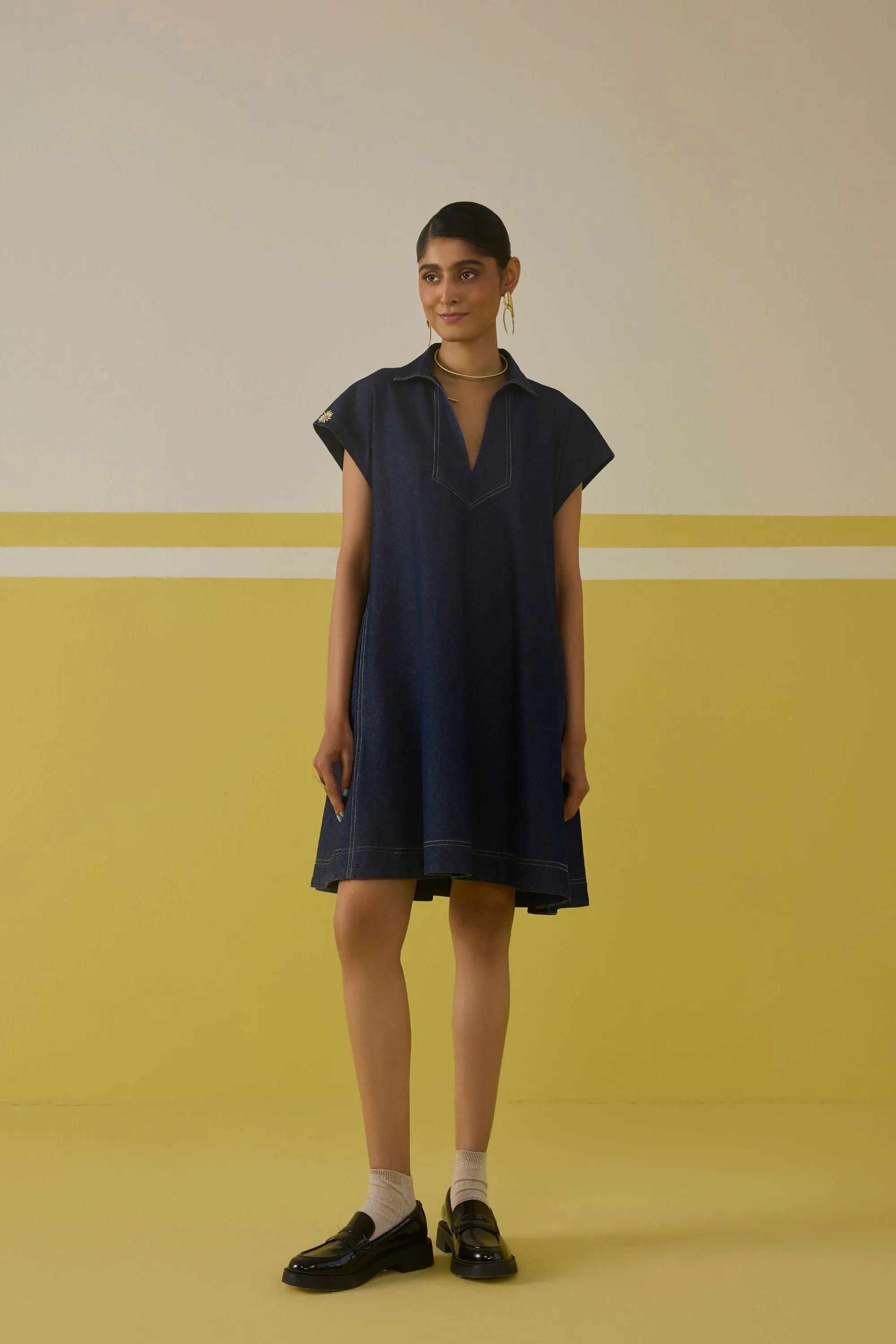 The Daisy Cotton Denim Dress