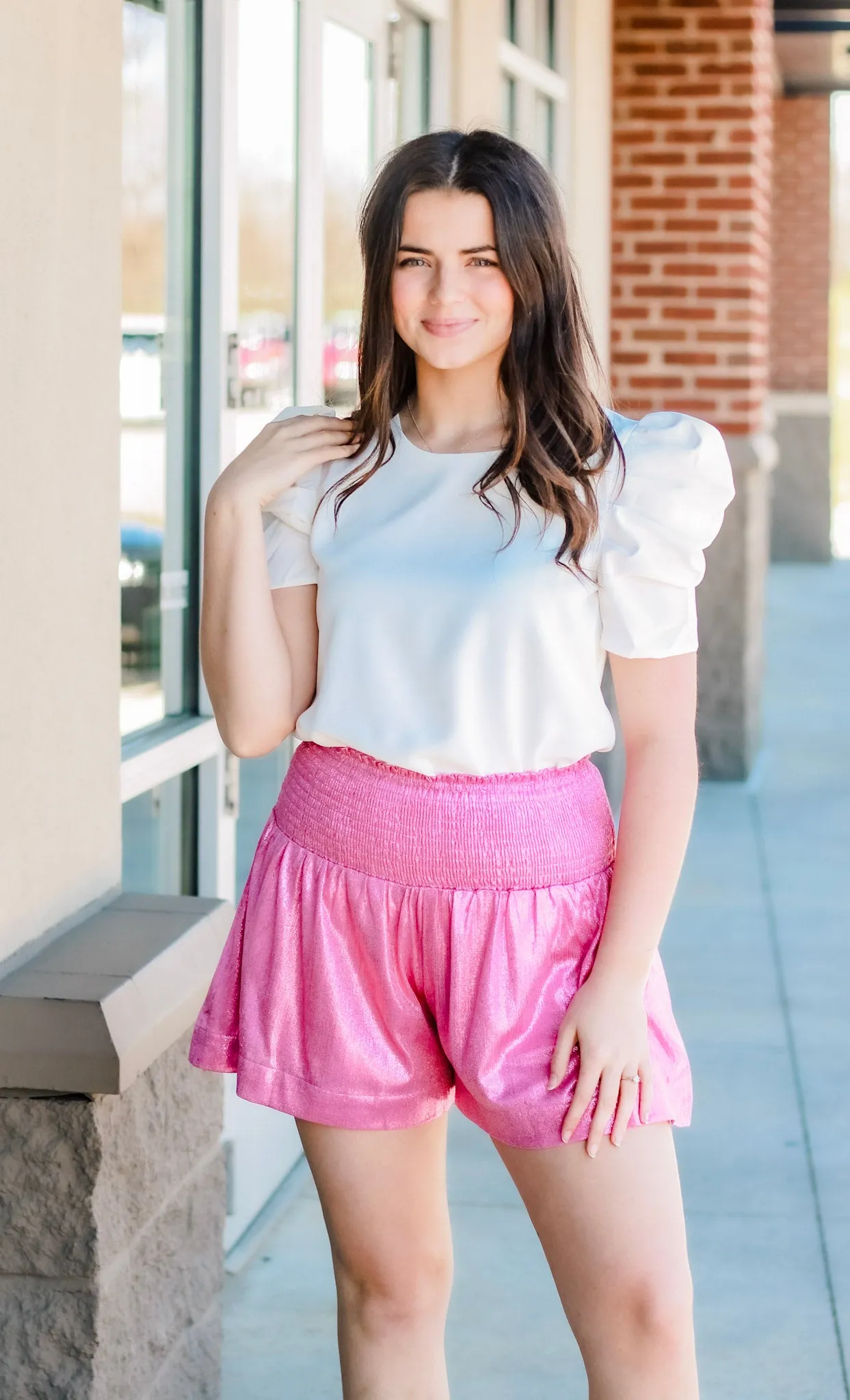 Time to Shine Shorts in Pink