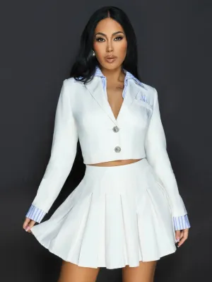 Two-piece pleated skirt set