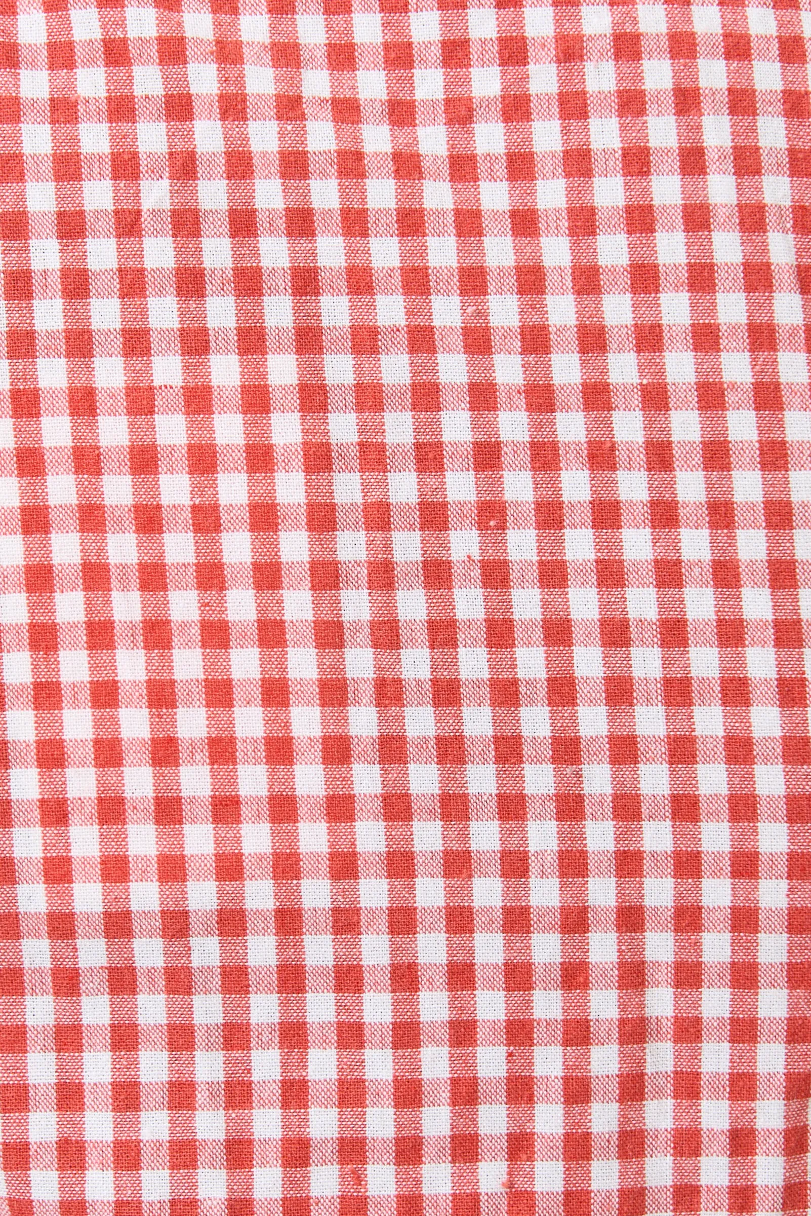 Unity Gingham Ric Rac Trim V-Neck Midi Dress - Red
