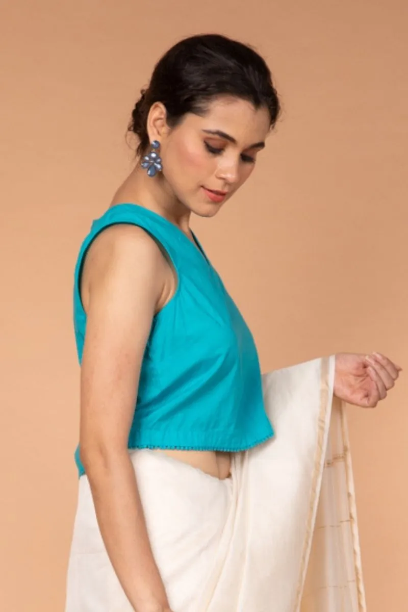 V Neck Sleeveless Blouse