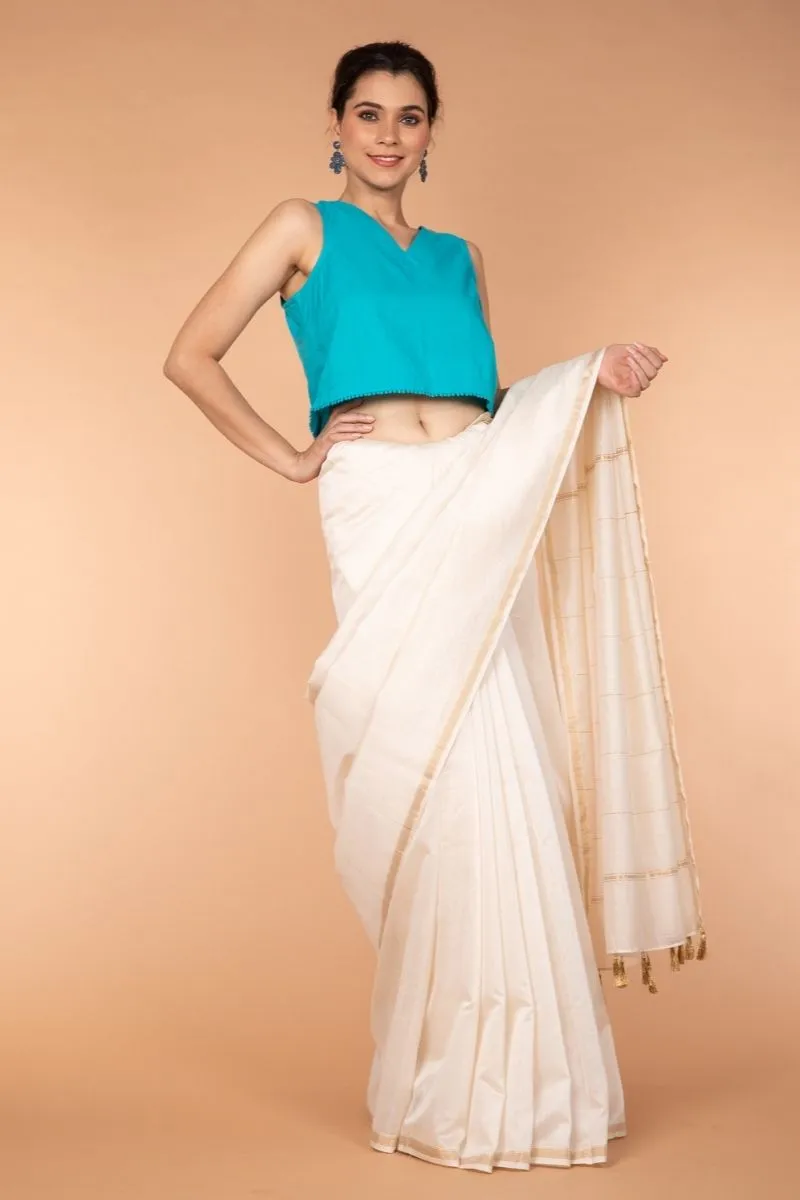 V Neck Sleeveless Blouse