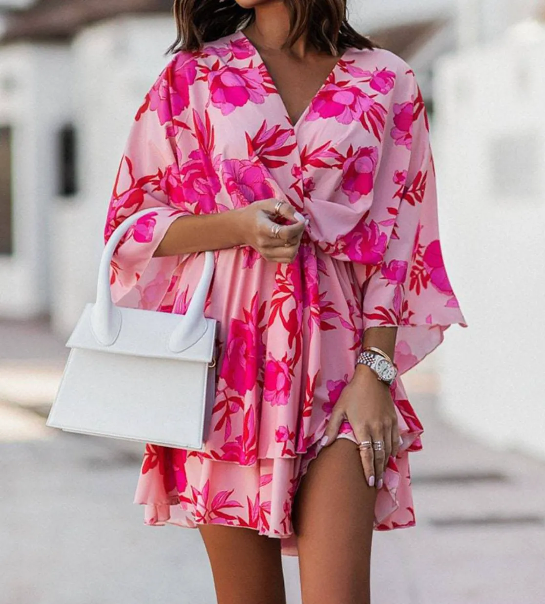 Valeria Bohemian Floral Mini Dress