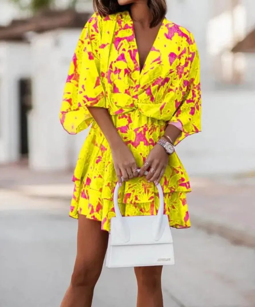 Valeria Bohemian Floral Mini Dress