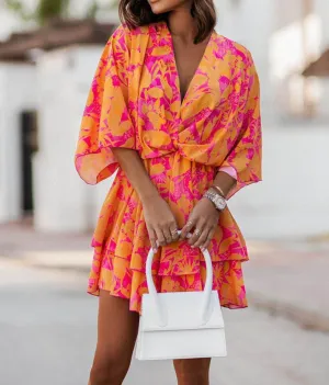Valeria Bohemian Floral Mini Dress