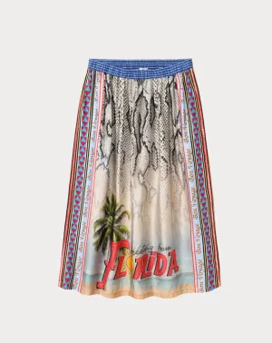 Vanessa Snake Midi Print Skirt by Me369