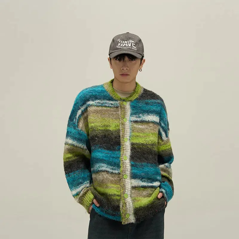 Vintage Striped Cardigan Sweater