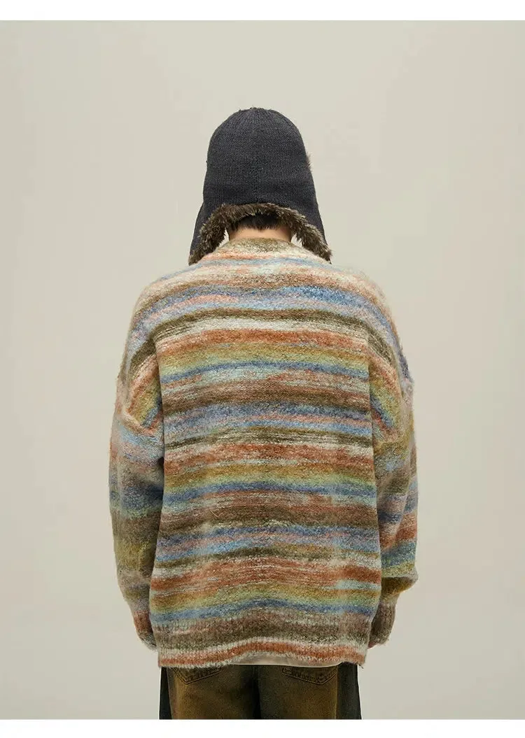 Vintage Striped Cardigan Sweater