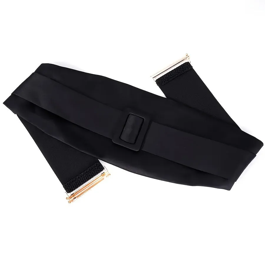 Vintage Wide Waist Cinch Belt Elastic Pleated Retro Belt for Dresses