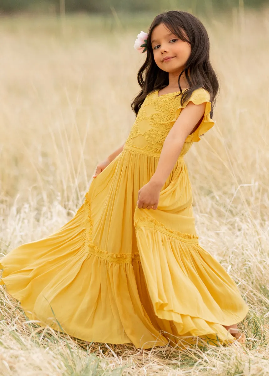 Viola Dress in Mustard