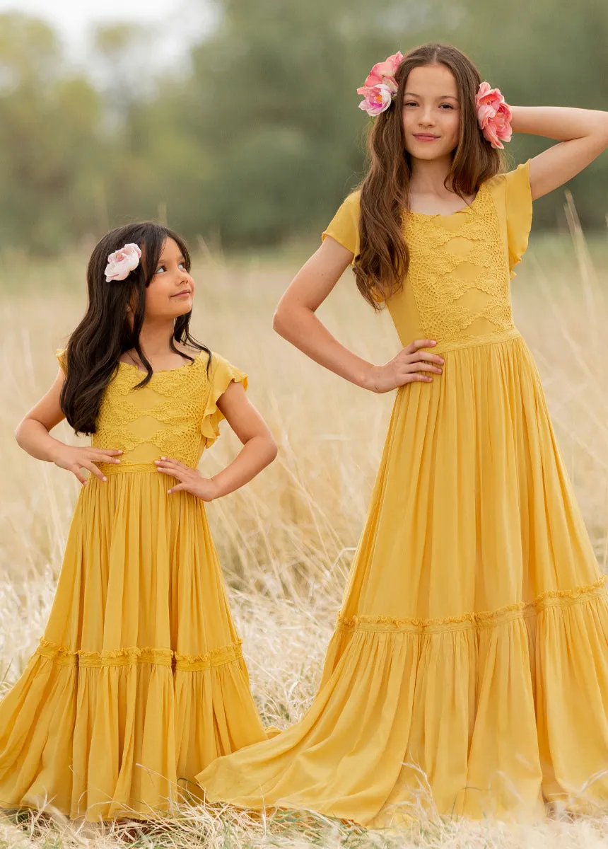 Viola Dress in Mustard