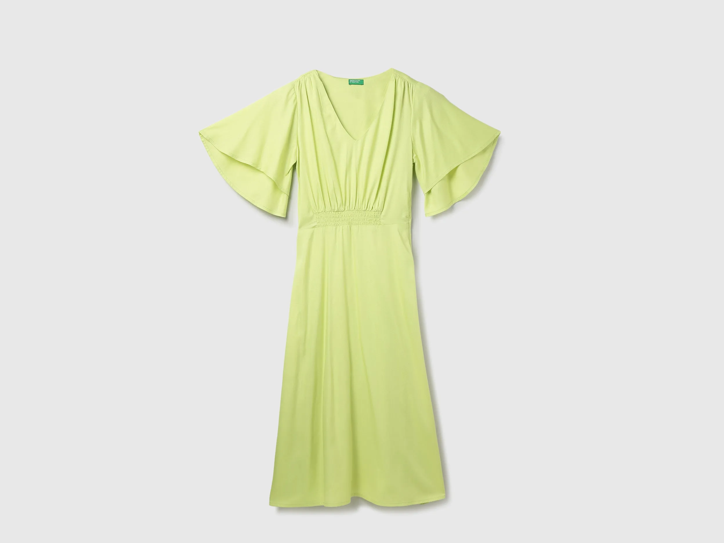 Viscose Solid V-Neck Women Dresses