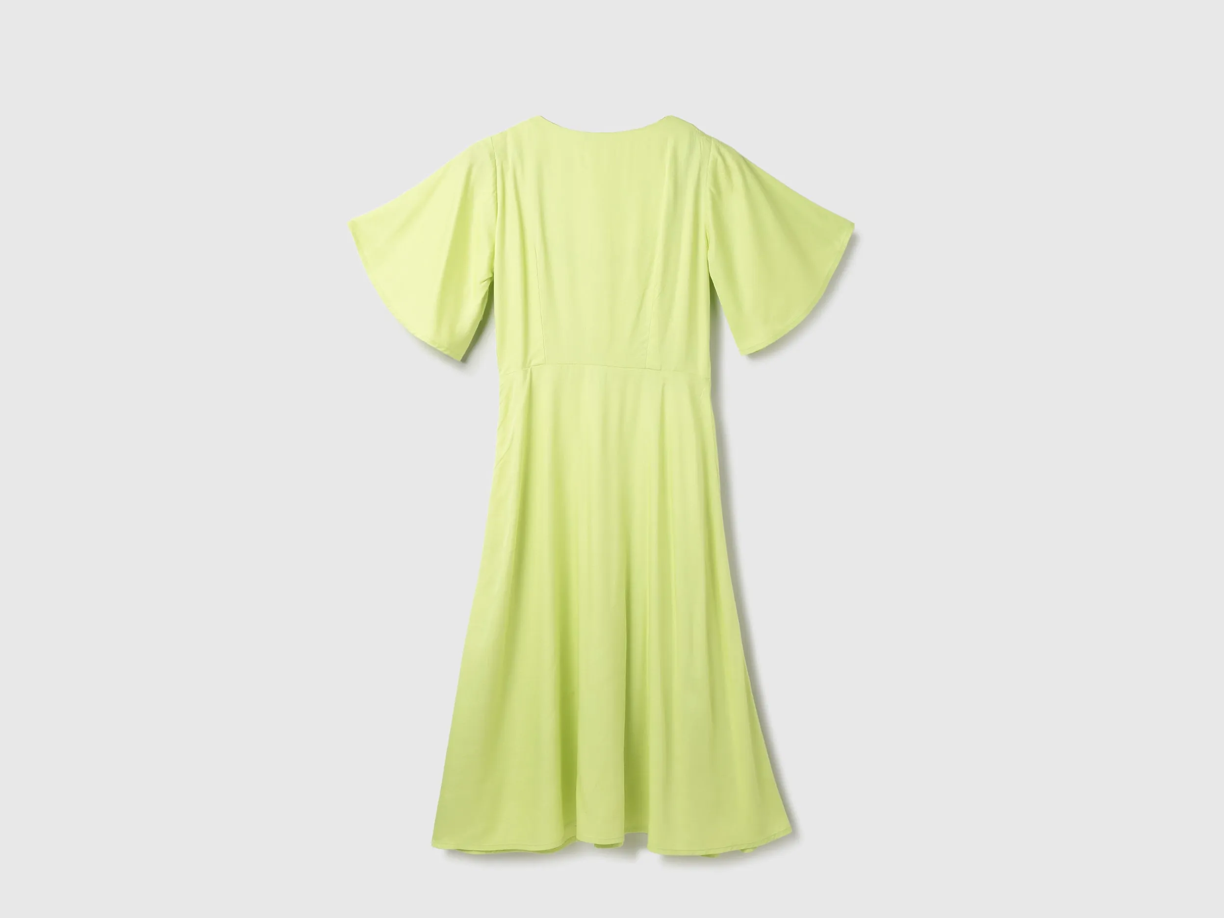 Viscose Solid V-Neck Women Dresses