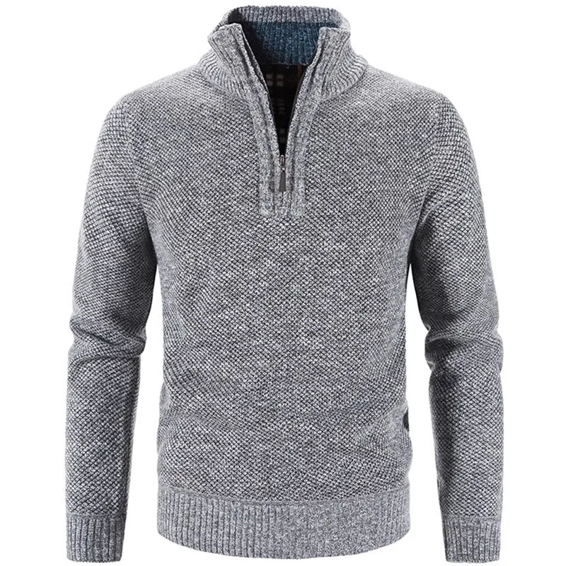 Warm Pullover Quality Male Slim Knitted Wool Sweaters
