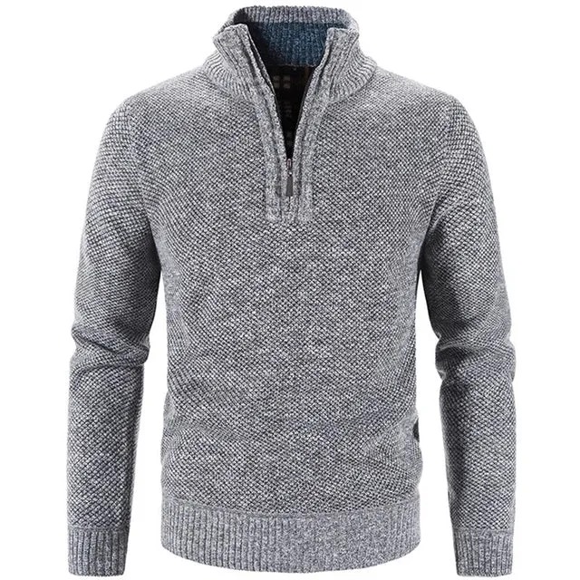 Warm Pullover Quality Male Slim Knitted Wool Sweaters