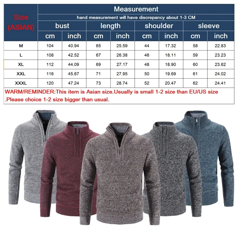 Warm Pullover Quality Male Slim Knitted Wool Sweaters