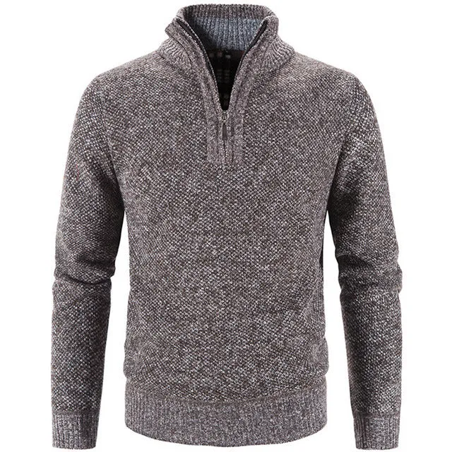 Warm Pullover Quality Male Slim Knitted Wool Sweaters