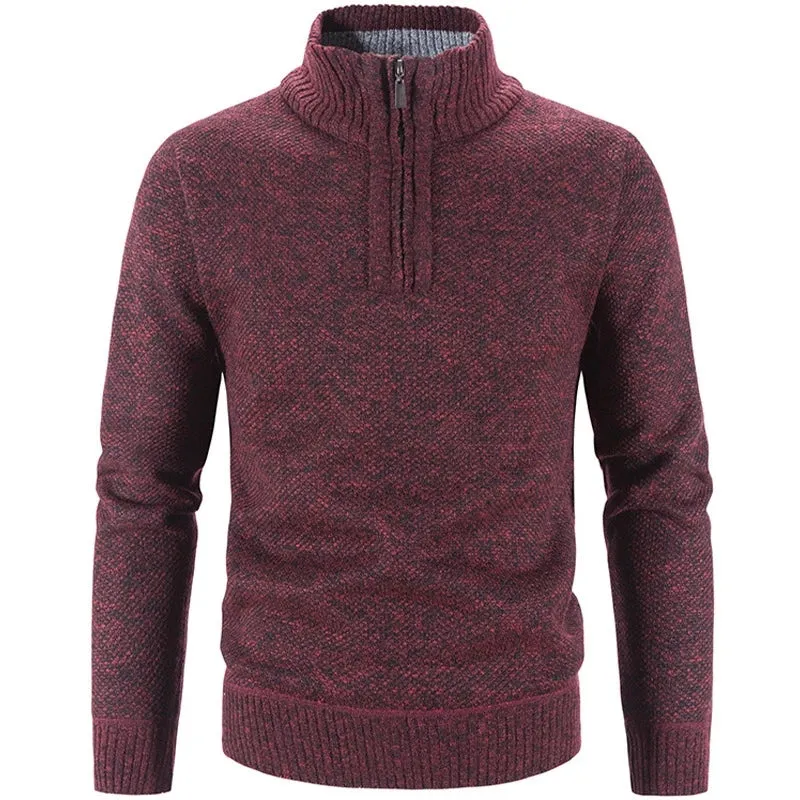Warm Pullover Quality Male Slim Knitted Wool Sweaters