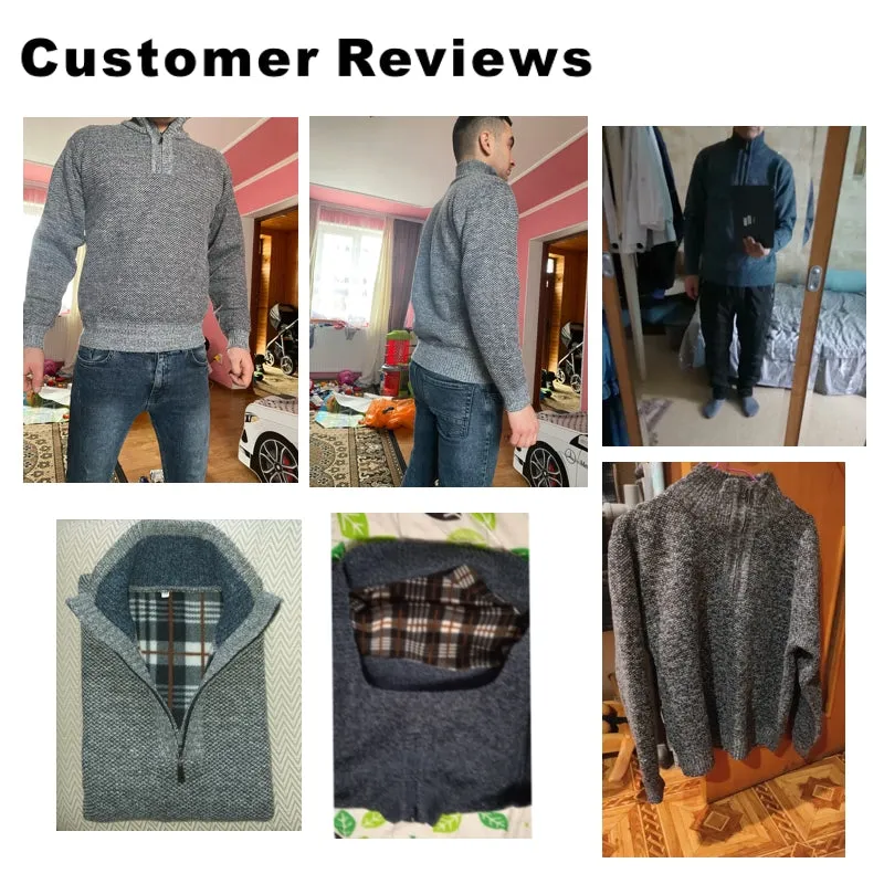 Warm Pullover Quality Male Slim Knitted Wool Sweaters