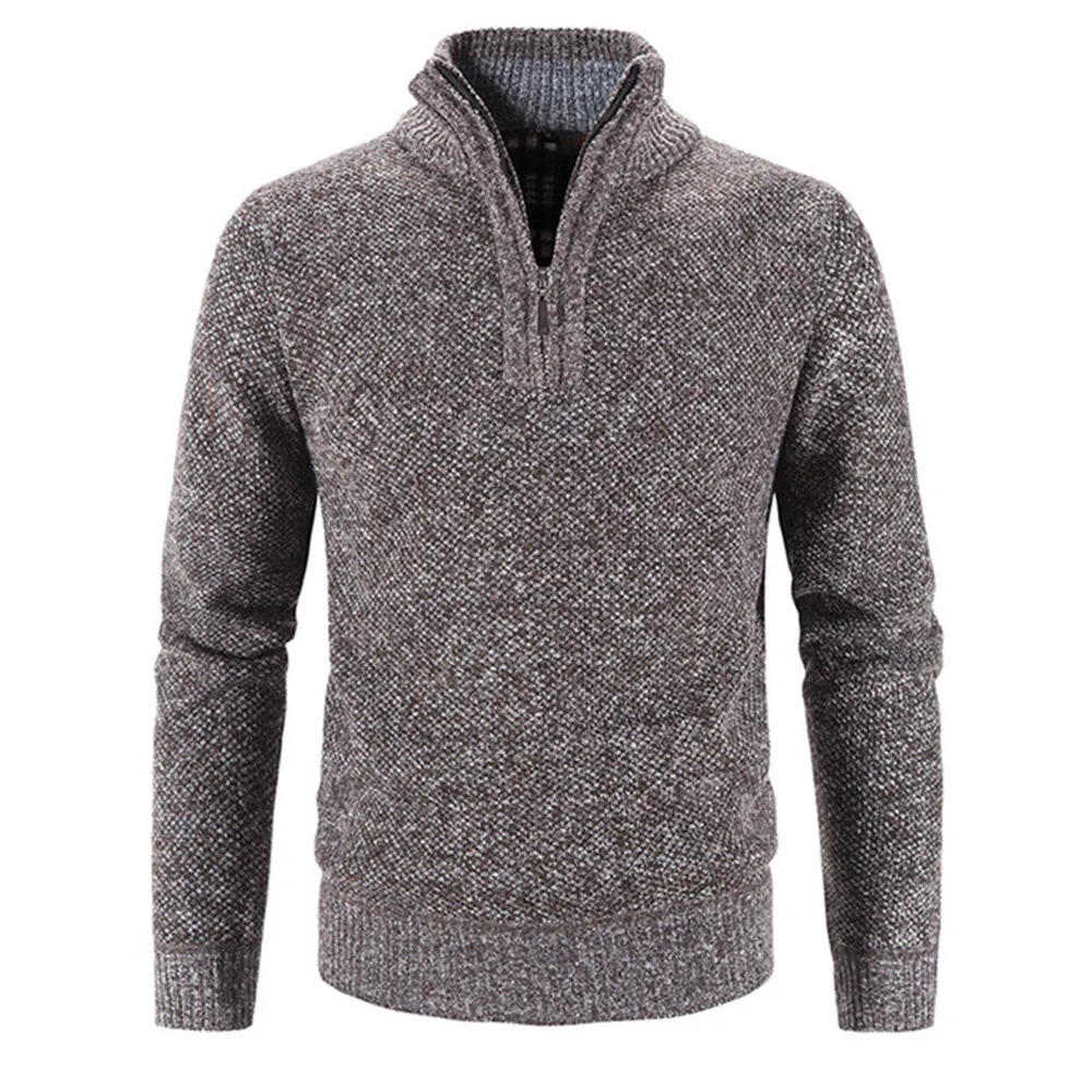 Warm Pullover Quality Male Slim Knitted Wool Sweaters