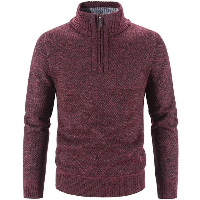 Warm Pullover Quality Male Slim Knitted Wool Sweaters