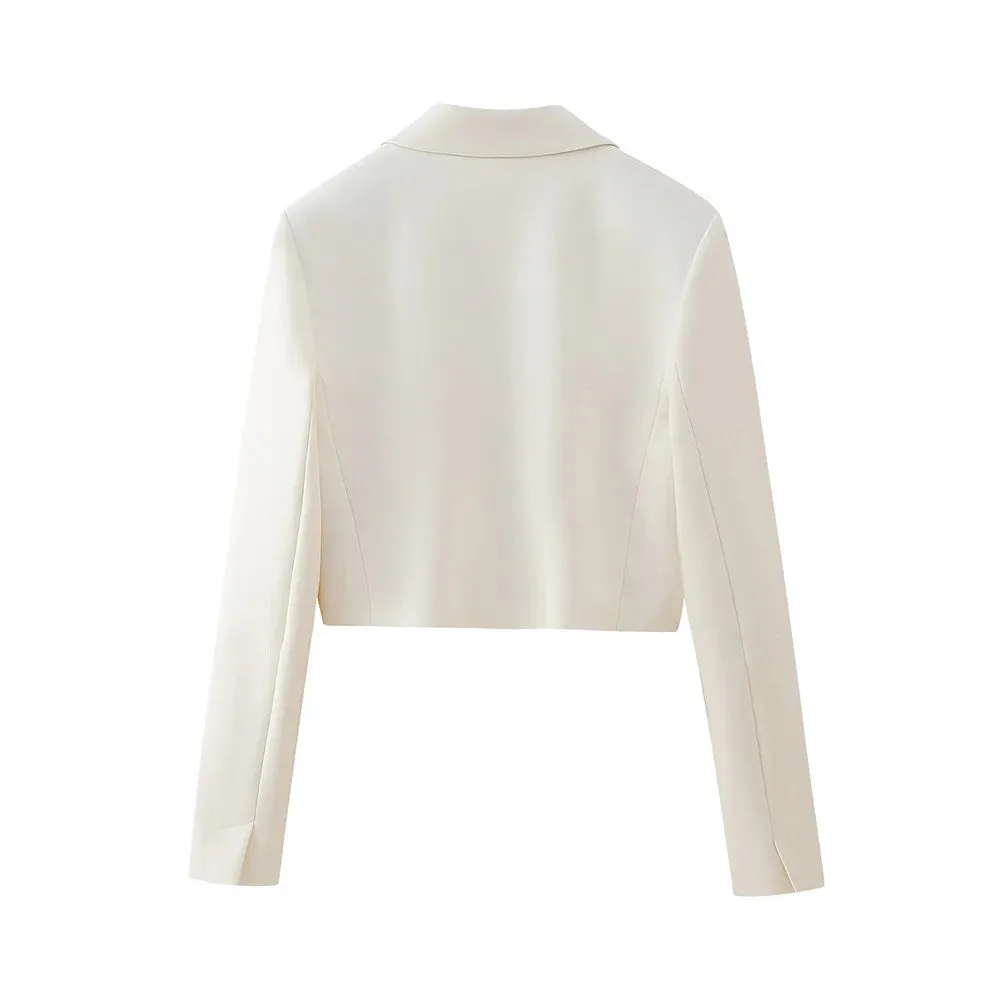 White Cropped Blazer – Spring Edition