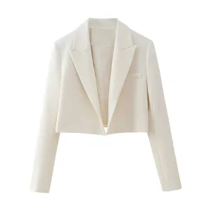 White Cropped Blazer – Spring Edition